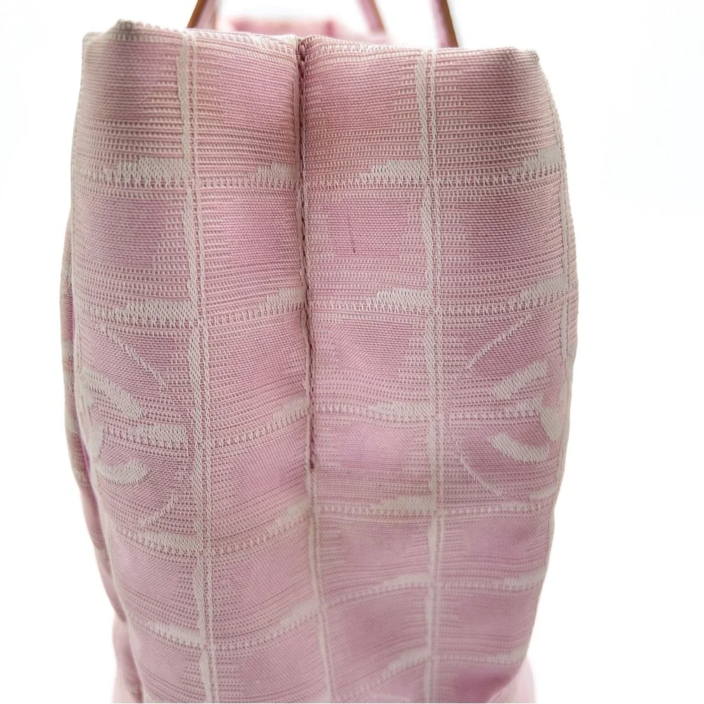CHANEL Nylon Medium Travel Tote Bag Pink